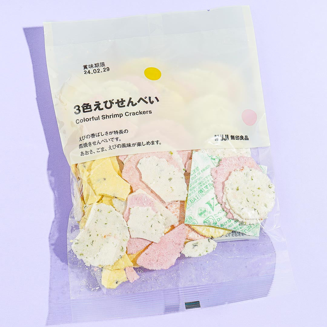 MUJI Colorful Rice Crackers - Shrimp Sesame & Seaweed