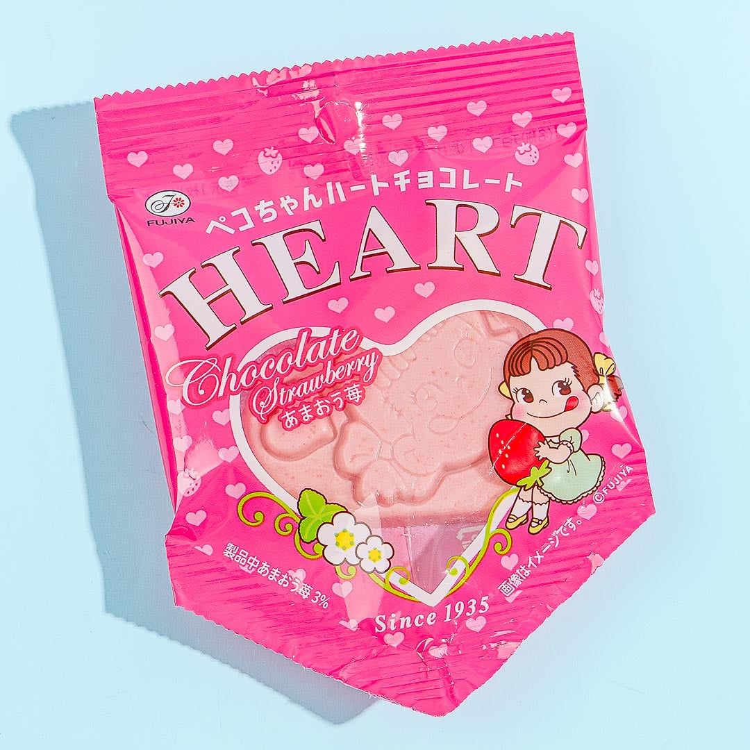 Peko-Chan Heart Chocolate - Amaou Strawberry