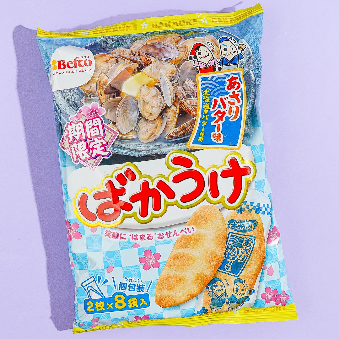 Befco Kuriyama Bakauke Rice Crackers - Butter Clam