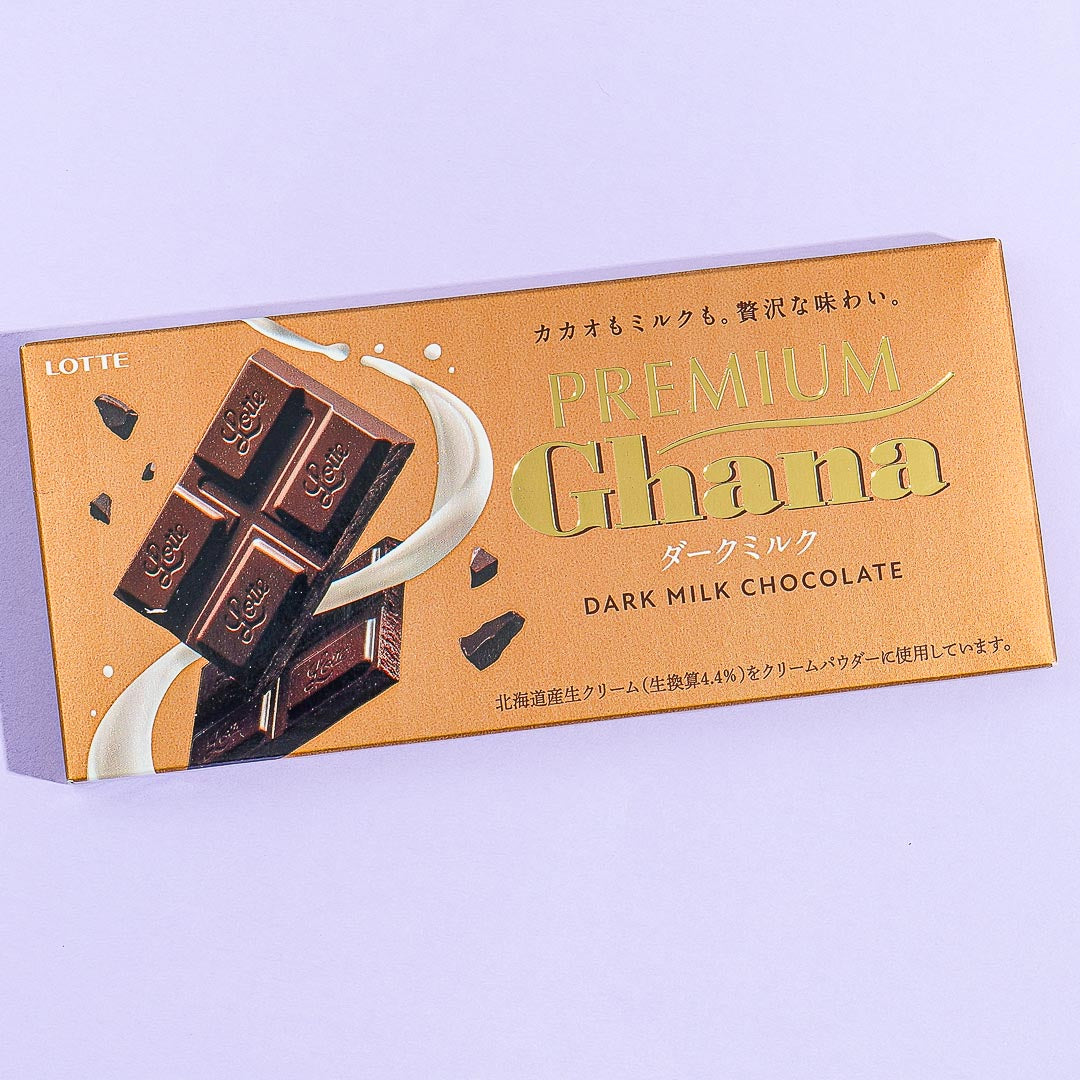 Lotte Premium Ghana Chocolate Bar - Dark Milk