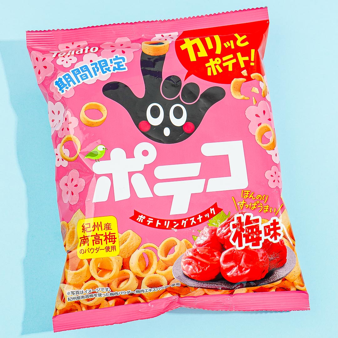 Poteco Sakura Potato Ring Snacks - Plum