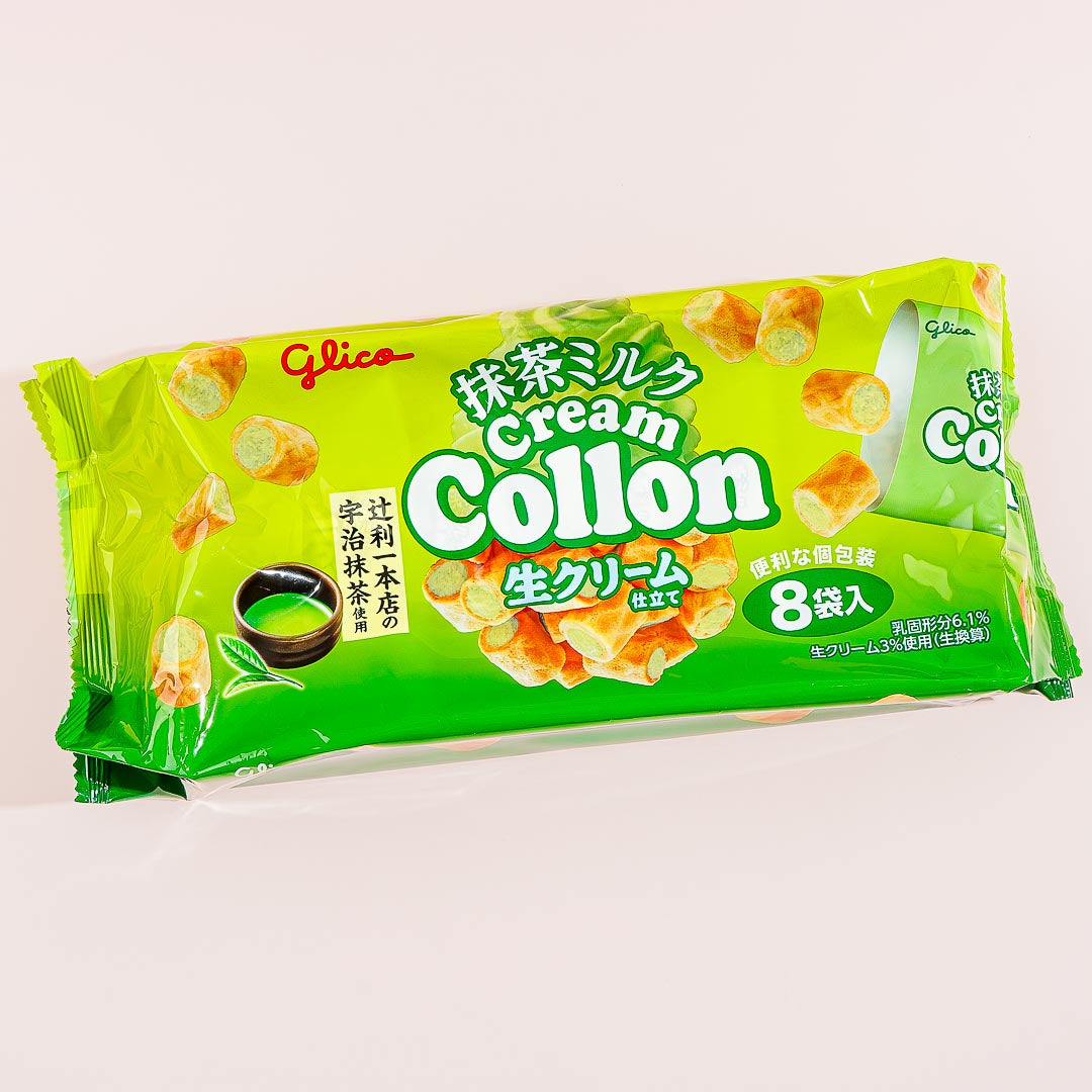 Glico Collon Biscuit Roll Family Pack - Matcha Milk