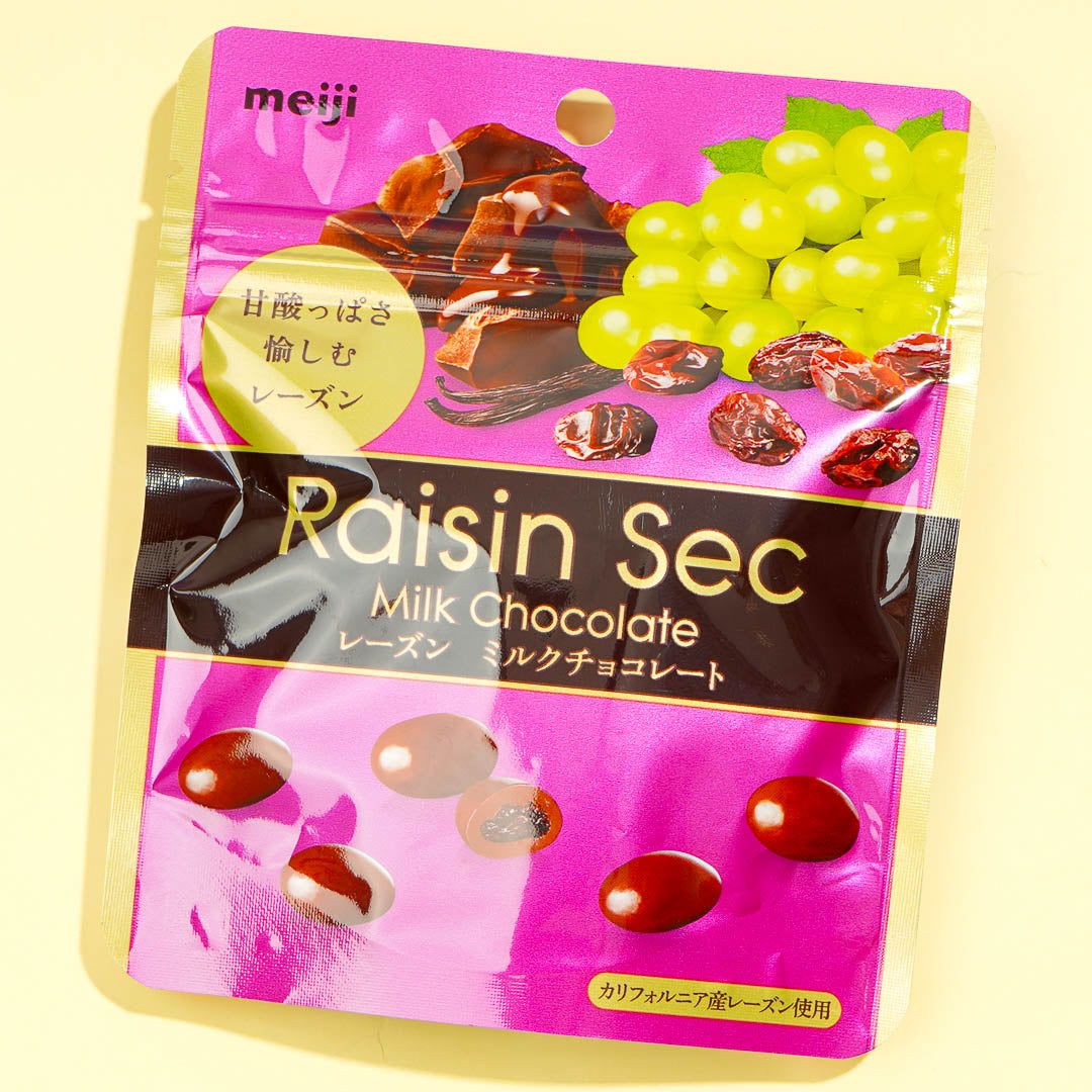 Meiji Raisin Sec Milk Chocolate Coated Raisins