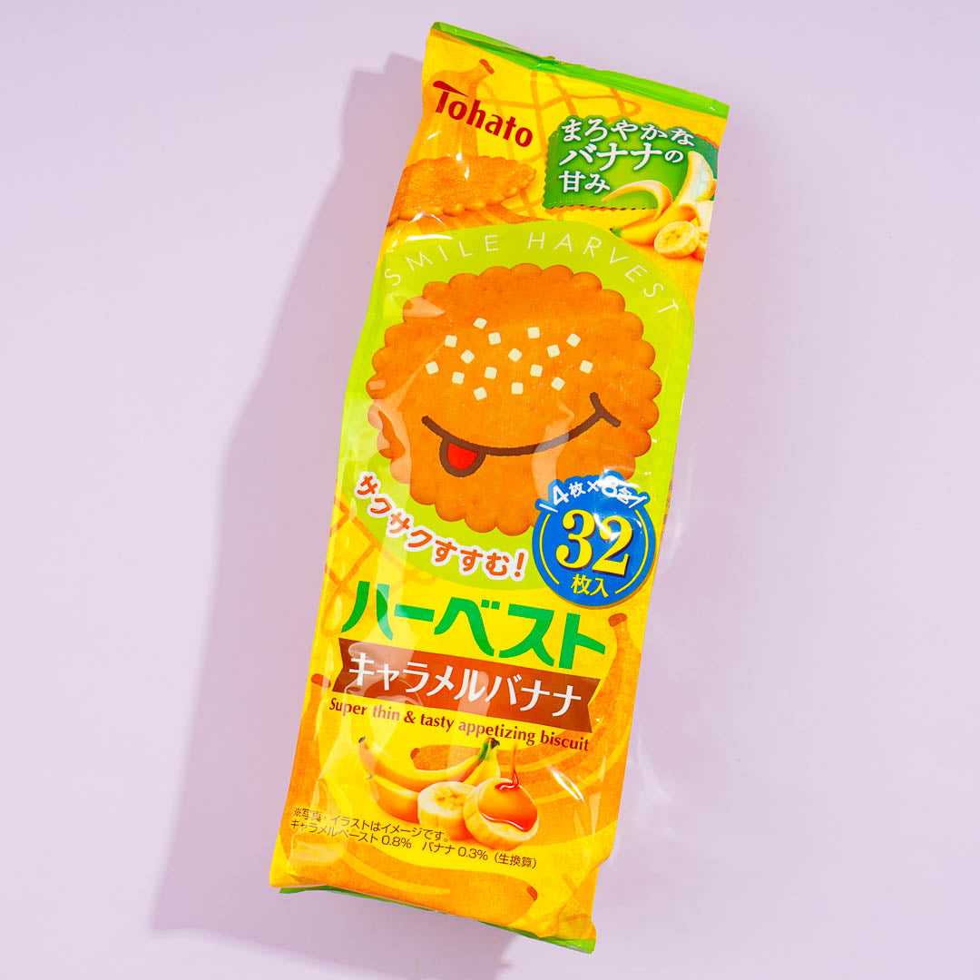 Tohato Harvest Smile Super Thin Biscuit Bag - Caramel Banana