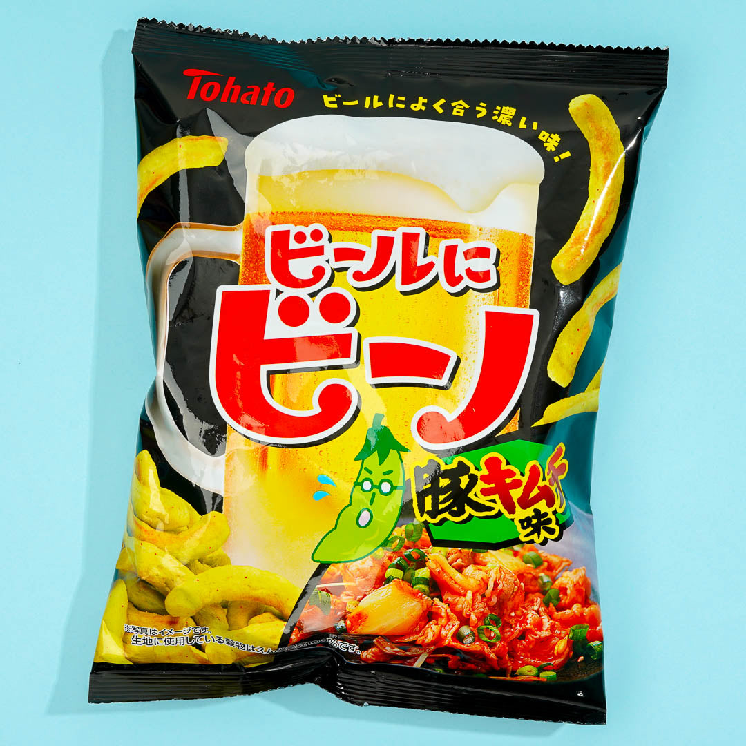 Tohato Beer and Beano Edamame Snacks - Pork Kimchi