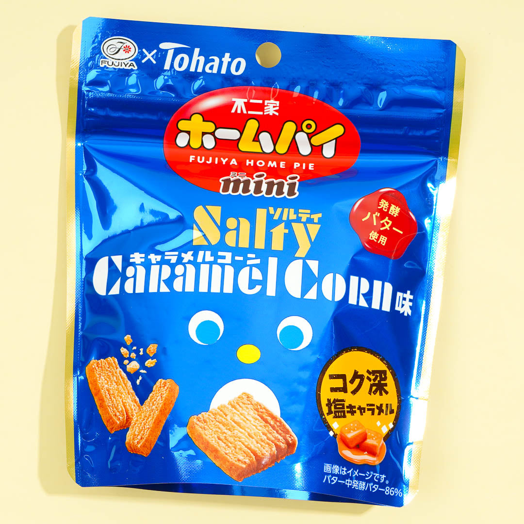 Tohato Salty Caramel Corn x Fujiya Mini Home Pie Snacks