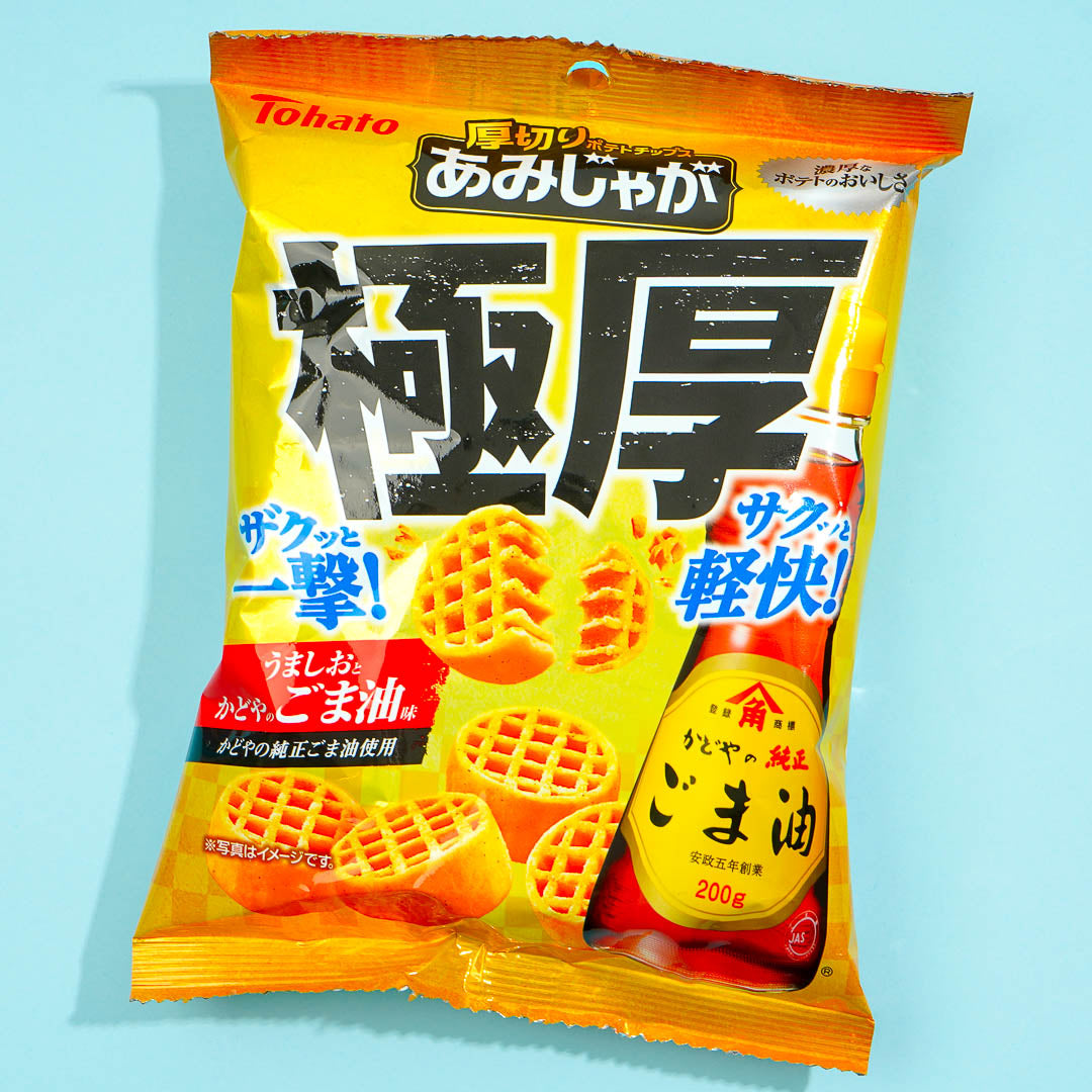 Tohato Extra Thick Amijaga Potato Chips - Sesame Oil