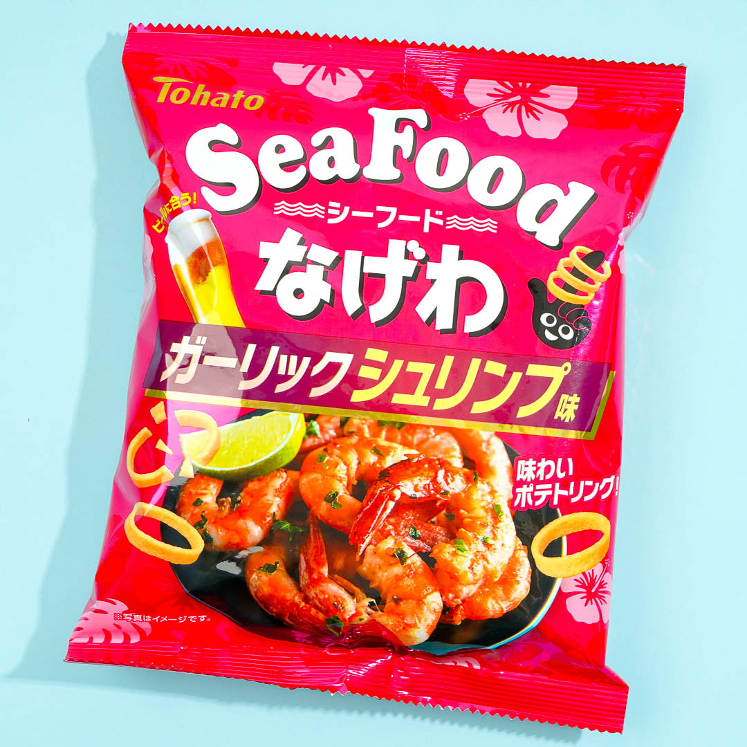 Tohato Seafood Nagewa Potato Ring Snacks - Garlic Shrimp