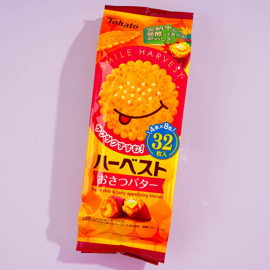 Tohato Smile Harvest Super Thin Biscuit Bag - Osatsu Butter