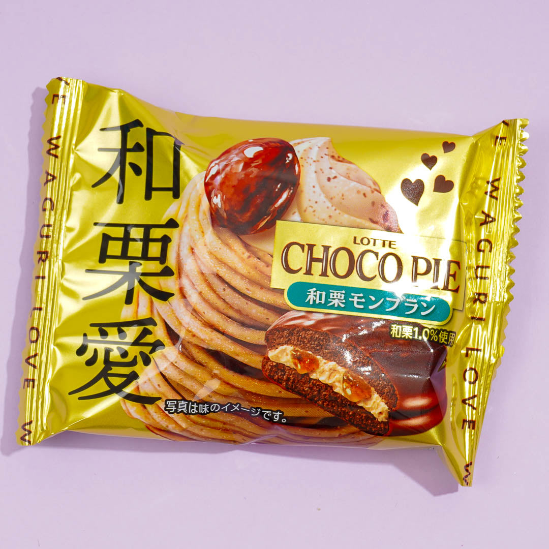 Lotte Choco Pie 1pc Montblanc Japanese Chestnut