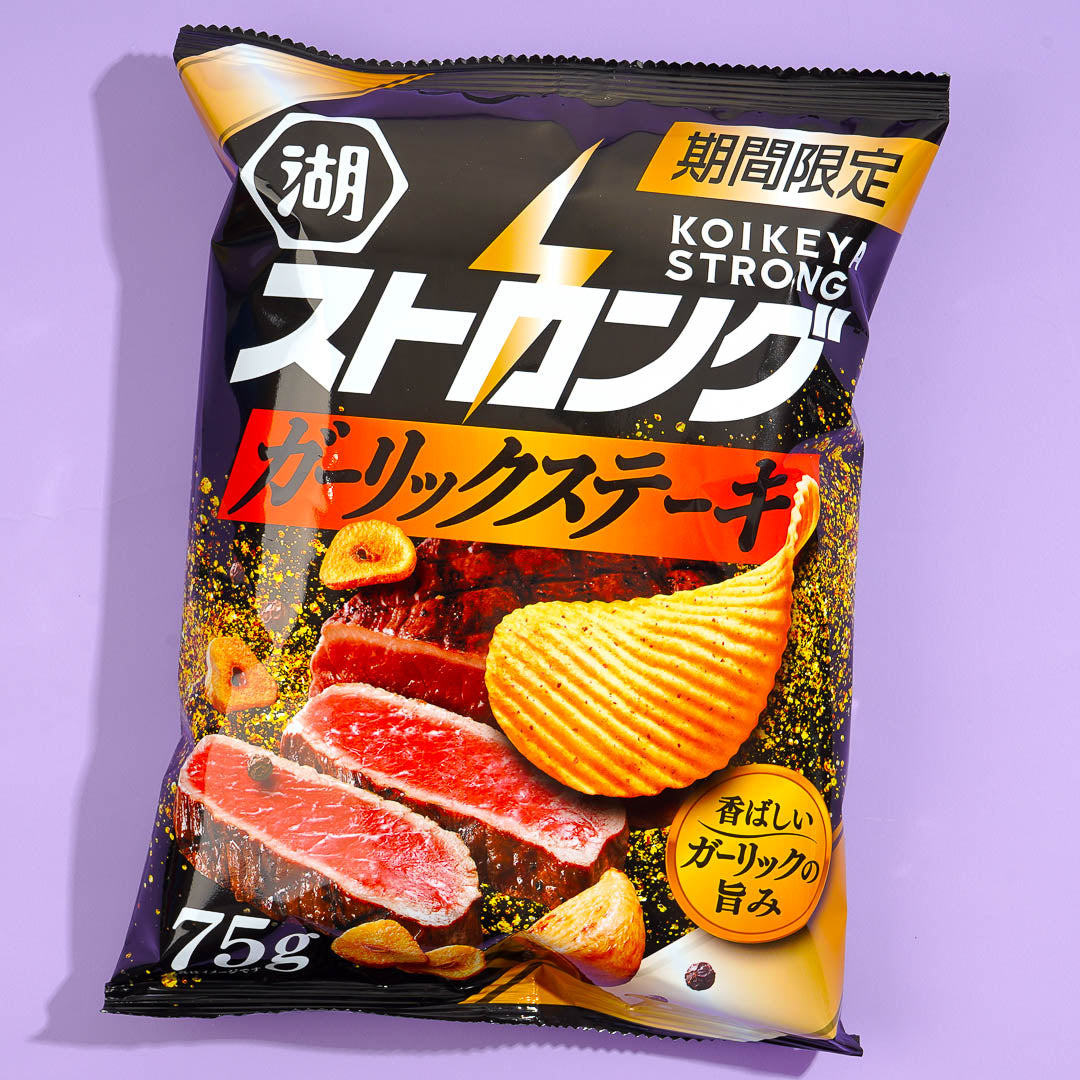 Koikeya Strong Potato Chips - Garlic Steak
