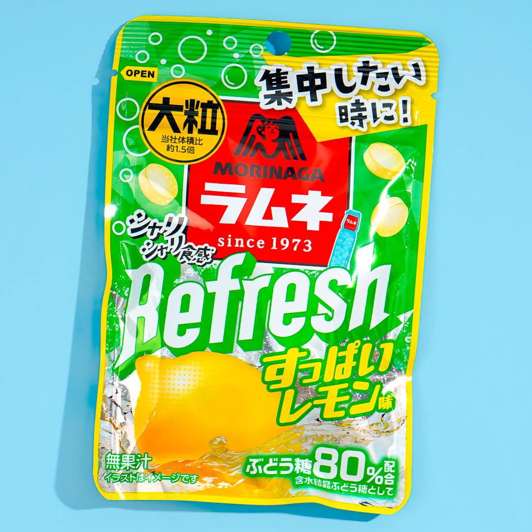 Morinaga Refresh Large Ramune Candy - Sour Lemon