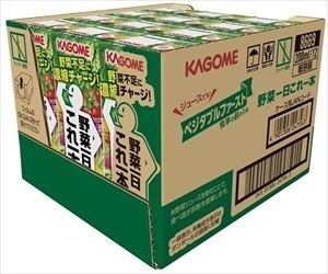 Kagome, Yasai Ichiniti Kore Ippon, Vegetable Mix Juice 100%, 200ml x 12 packs