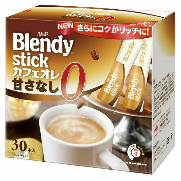 Ajinomoto, Blendy, 30 sticks, Instant Coffee, Cafe Au Lait (not sweet)