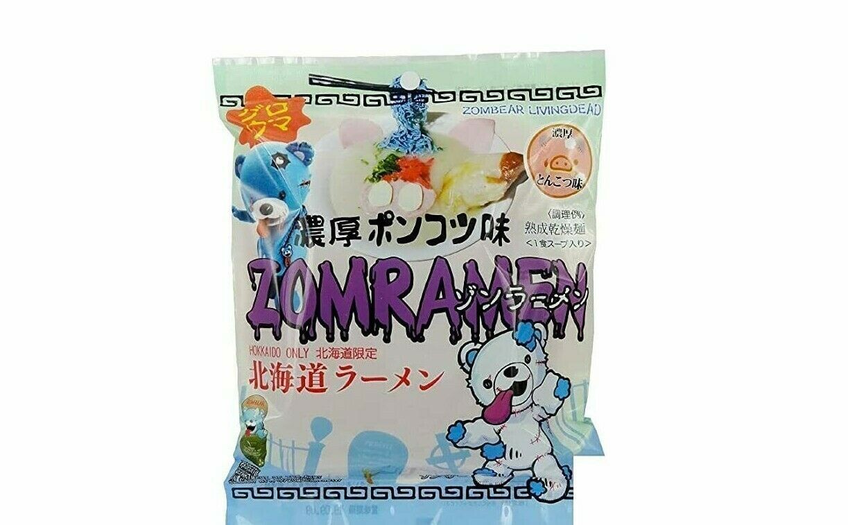 Zomramen, Blue Ramen with Tonkotsu Soup, Instant Noodle, Creepy & Delicious