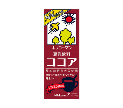 Kikkoman, Soy Milk, Cocoa Flavor, Chosei Tonyu, 200ml
