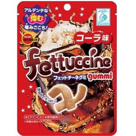 Bourbon, Fettuccine Gummy, Cola Flavor, 50g