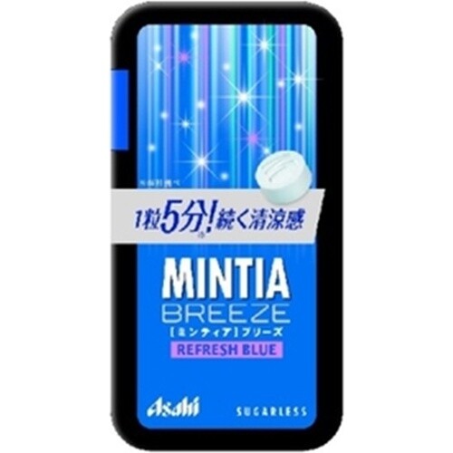 Asahi, Mintia Breeze, Tiny Sugar Free Tablet Candy, Refresh blue mint Flavor 30 pcs in 1 pack