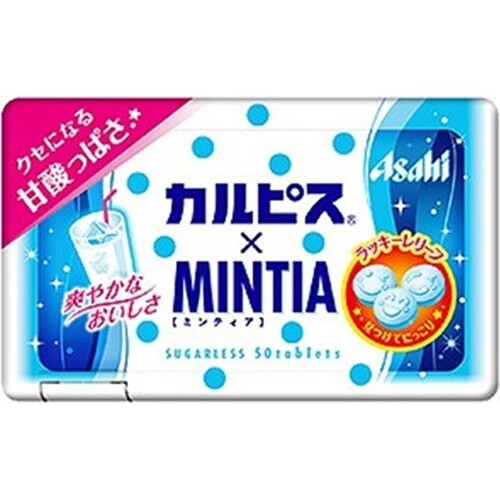 Asahi, Mintia Calpis Flavor, Tiny Sugar Free Tablet Candy, 7g, 50 pcs in1 pack