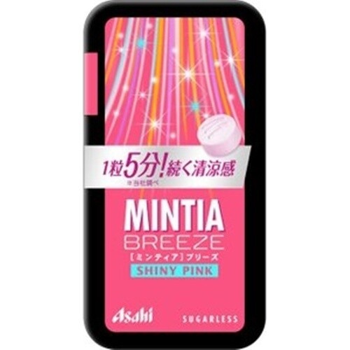 Asahi, Mintia Breeze, Tiny Sugar Free Tablet Candy, Shiny Pink Flavor 30 pcs in 1 pack