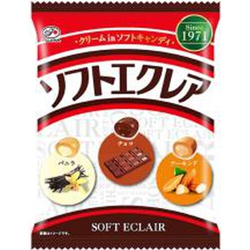 Fujiya, Soft Eclair, Soft Ekurea, Soft Caramel with Rich Cream  in it, Soft Ekurea, 3 kinds in 1 bag, 93g