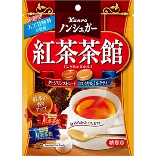 Kanro "Non Sugar Koucha Sakan" Hard Candy, Darjeeling & Tea with Milk,72g