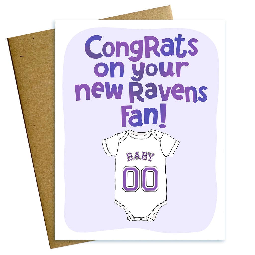 Maggie Moore Studio - Congrats on Your New Ravens Fan Baby Card