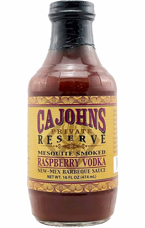 CaJohn's Mesquite Smoked Raspberry Vodka New-Mex Barbeque Sauce, 16oz.