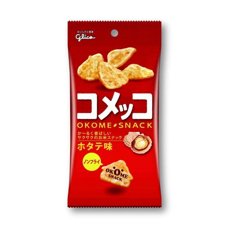Glico Komeko - Soy Sauce Scallops Rice Cracker