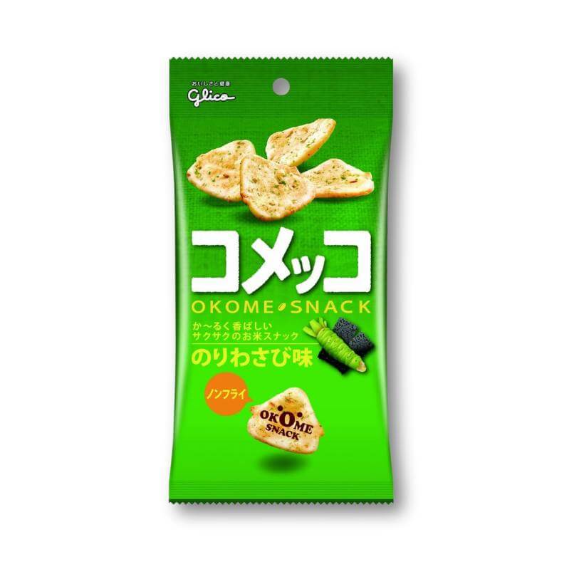 Glico Komeko - Seaweed Wasabi Rice Cracker