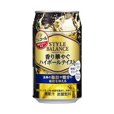 Asahi, Japanese Alcohol Free, Whiskey with Soda Taste Drink, "Style Balance, Hi-ball", 350ml