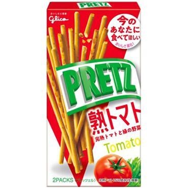 Glico "PRETZ" Tomato, Potato Pretzels, Japan, Snack, 60g in 1 box.