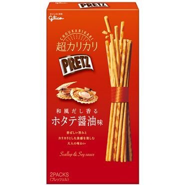 Glico "PRETZ", Crispy Thin Pretzels, Scallop & Soy sauce Flavor, 55g