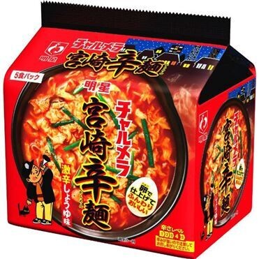 Myojo, Instant Ramen, "Charumera", Miyazaki Spicy, 5 bags in 1 Pack