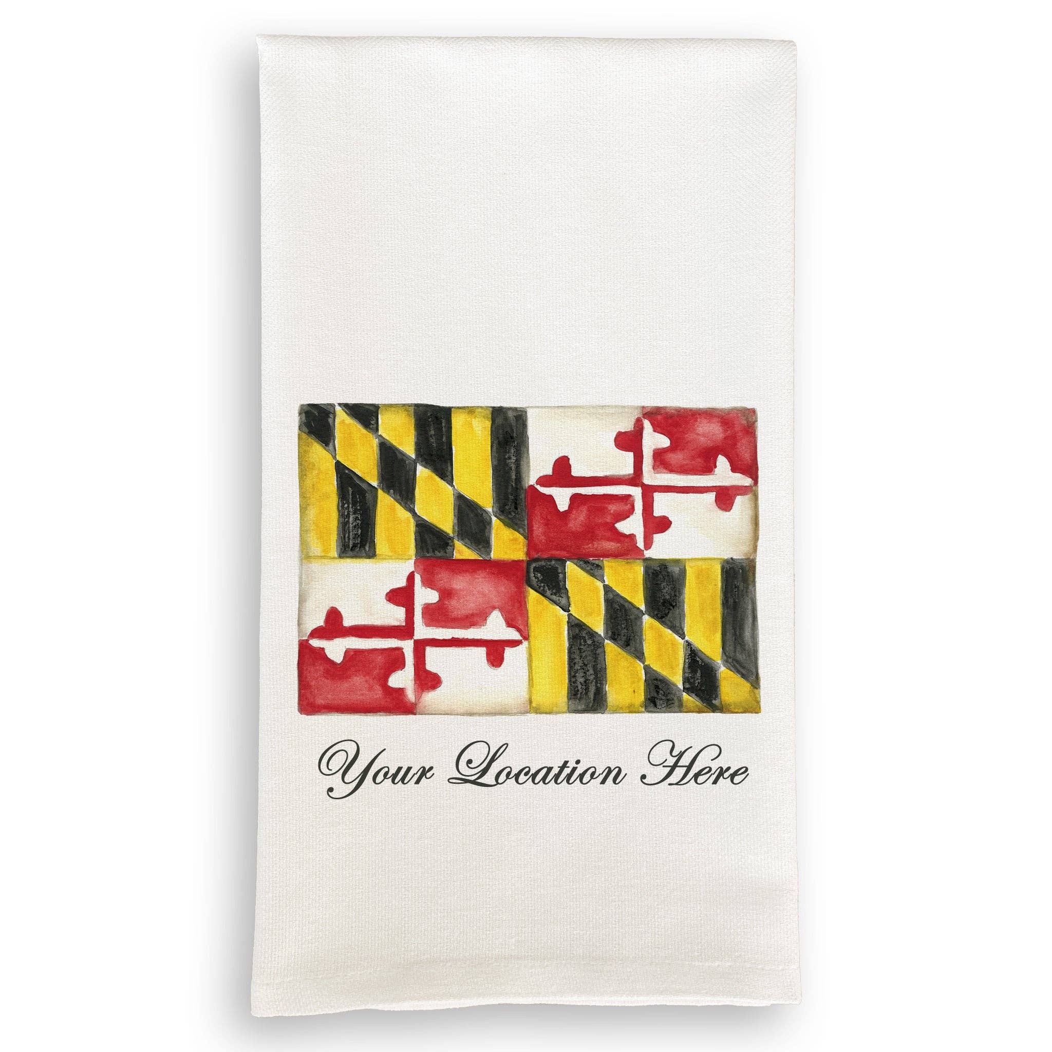 French Graffiti - Maryland Flag Baltimore, MD Dishtowel