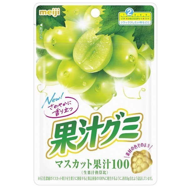 Meiji, Kaju Gummy, Fruits Gummy, Muscat flavors, 51g