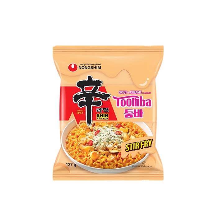 Nongshim Shin Spicy & Cream Toomba Stir Fry Noodles