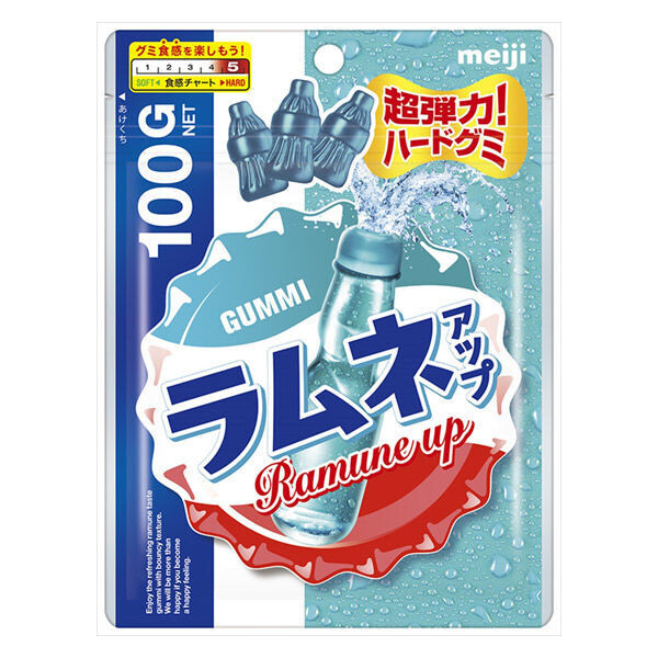 Meiji, Ramune Up, Ramune flavor, Hard Gummy Candy, 100g