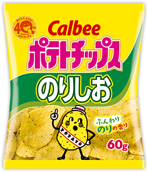 Calbee "Potato Chips, Seaweed (Nori) & Salt Flavor", 60g