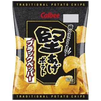 Calbee "Kataage Potato, Black Pepper Flavor", 65g
