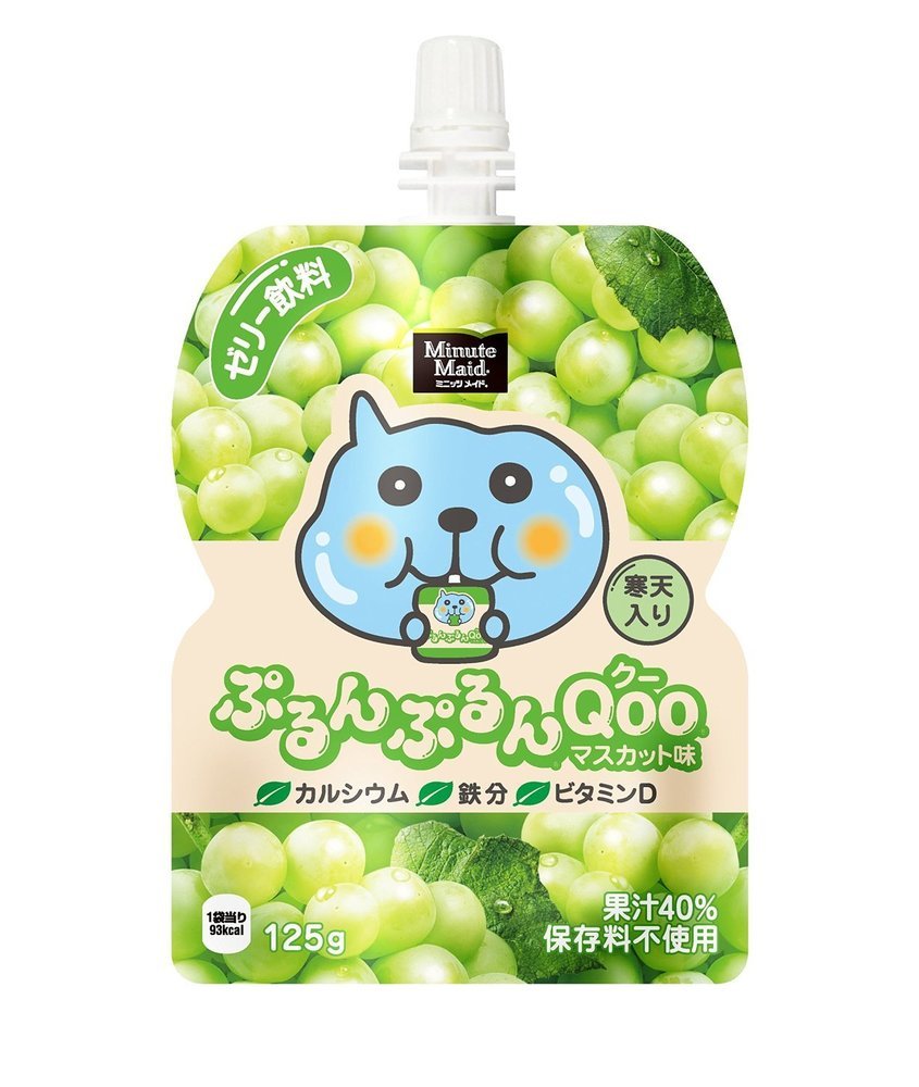 Coca-Cola "Purun Purun Qoo, Muscat flavor" Minute Maid Jelly Drink, 125g
