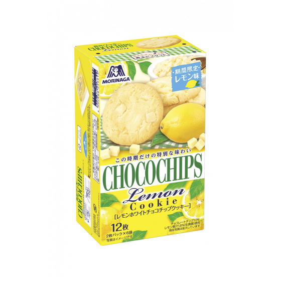 Morinaga, Choco Chips Cookie, Lemon, 12 pcs, in 1 box