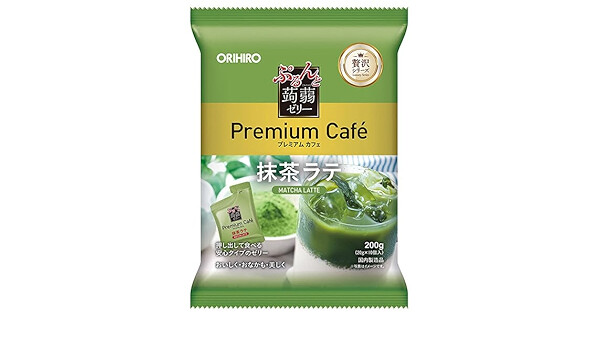 Orihiro "Purunto Konnyaku Jelly, Premium" Matcha milk flavor Konjac Jelly, 20g x 10 pc