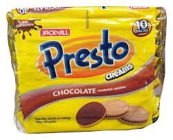 J&J Presto Creams Chocolate 10 X 30G