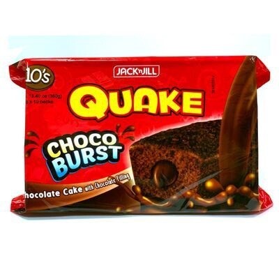J&J Quake Bars Chocolate (Red) 10 X 38G
