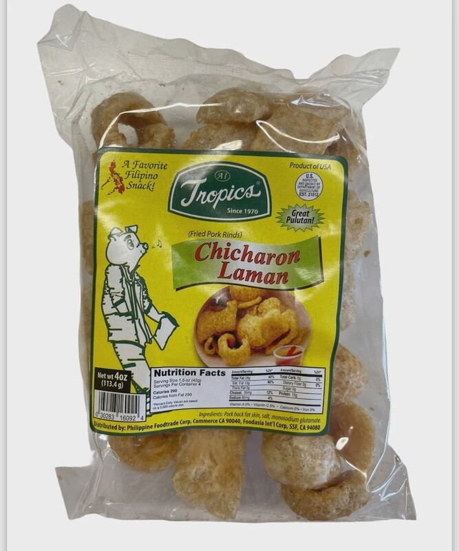 Trop- Pork Chicharon Laman 4oz