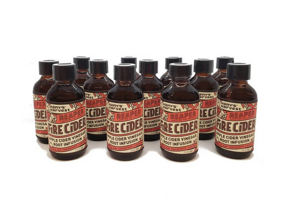 Reaper Fire Cider (Apple Cider Vinegar - Carolina Reaper Pepper) Bottles - 16 x 2oz