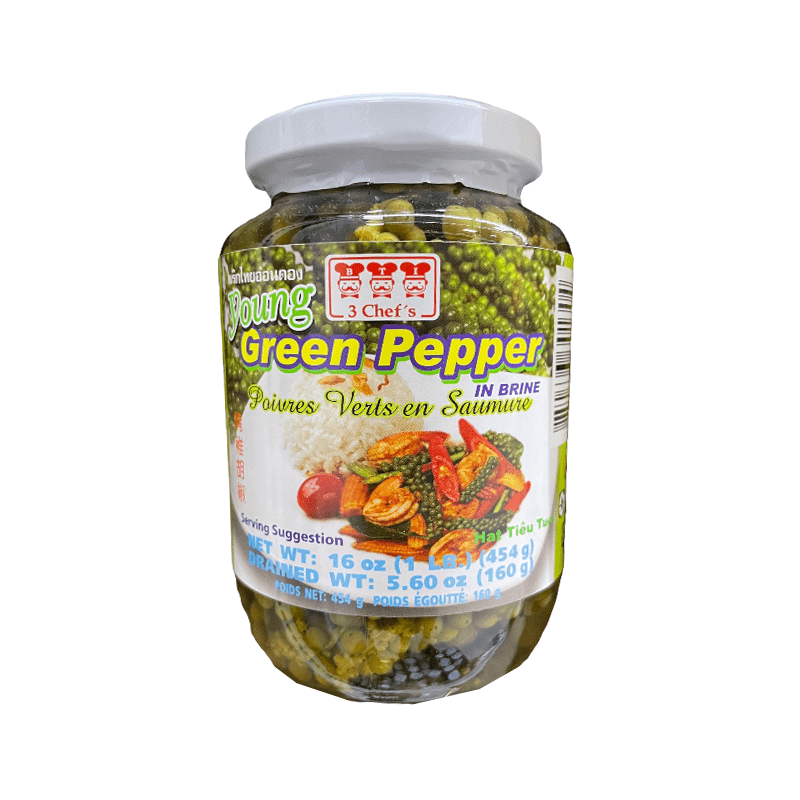 3 Chef's Young Green Pepper in Brine