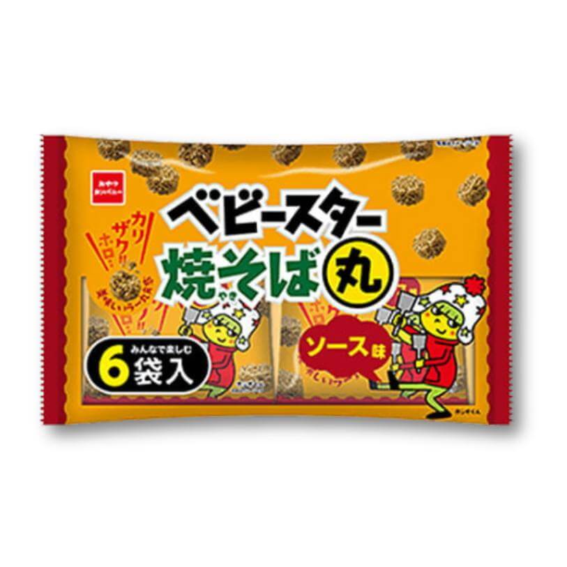 Baby Star Yakisoba Maru Sauce Noodle Snack - 6 pcs Pack