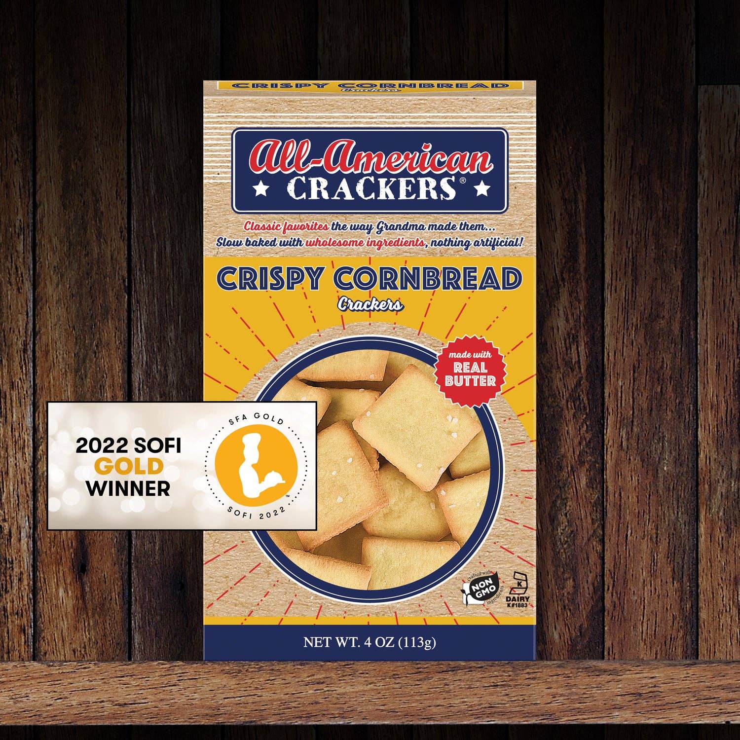 Partners Crackers - Crispy Cornbread Snack Crackers